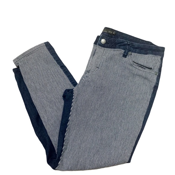 Prana Indigo Striped Kara Straight leg Jeans 12/31 - Picture 6 of 10